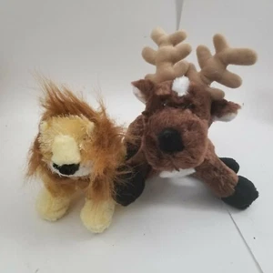 Webkinz lot of 2x  no codes Lion & Reindeer - Picture 1 of 9