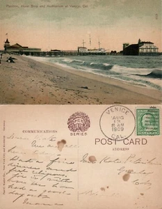 POSTAL ANTIGUA VENECIA CA PABELLÓN HOTEL BARCO Y AUDITORIO 1909 - Imagen 1 de 1