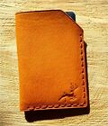 Minimalist wallet. Natural vegetable tanned leather.  Completely handmade.