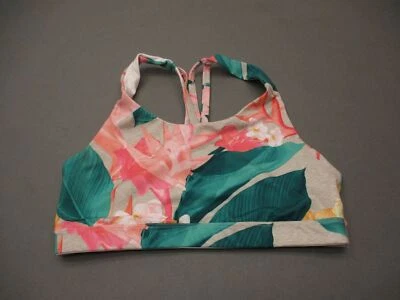 Old Navy Size L Womens Multicolor Floral Go-Dry Wireless Unpadded Sports Bra 2J - Image 1 of 4