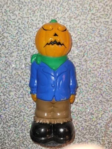Pumpkin Head Scarecrow EMPIRE 1995 Halloween 9" Blow Mold Light Topper - Picture 1 of 8