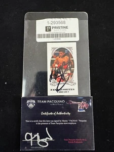 MANNY PACQUIAO 2011 FAN FAVORITES FIRMATO AUTOGRAFO CARD AUTO TEAM PACQUIAO COA - Foto 1 di 4