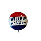 Wendell Willkie and Charles McNary 1940 Campaign Button Pinback Pin VGC