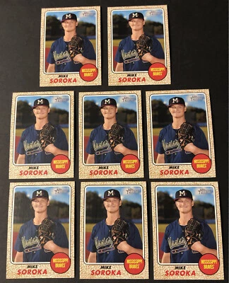 (8) 2017 TOPPS HERITAGE MINORS #51 MIKE SOROKA LOT  MISSISSIPPI BRAVES - Image 1 of 2