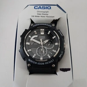 Orologio Uomo Cronografo Casio Resistente Data Display 100 Metri Impermeabile - Foto 1 di 5