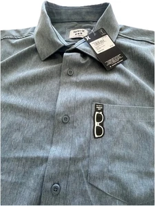 Hurley Men's Short Sleeve Button Up Shirt Blue Size M Medium NWT MSRP $55 - Picture 1 of 8