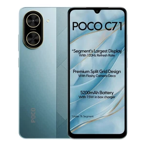 Xiaomi POCO C71 - 4GB RAM 128GB Blue 6.88" Dual SIM Unlocked Mobile - Brand New - Picture 1 of 10
