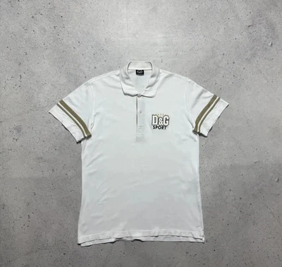 Polo DG Dolce & Gabbana Sport Luxury Blanco Dorado Foto 1 de 4