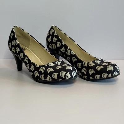 T.U.K. Женские туфли на каблуках против поп-музыки All Kitty черные белые размер 9 - Изображение 1 из 4