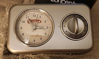 Kitchen Analog Clock & Timer Concept Kitchen Retro Style Cannery Casino-Hotel  K - Image 1 of 4