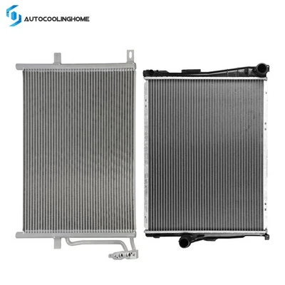 Cooling Radiator And AC Condenser For 2001-2005 BMW 320i 2000 BMW 323Ci - Image 1 of 4