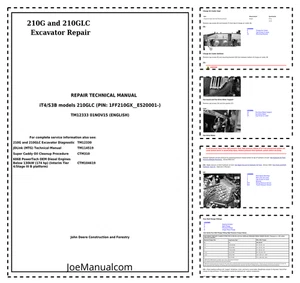 John Deere 210G 210GLC Excavator Repair Technical Manual - Picture 1 of 1