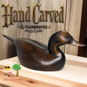 C. Hargraves Clyde legno intagliato a mano firmato pintail anatra L👀K & leggi 🕮 - Foto 1 di 15