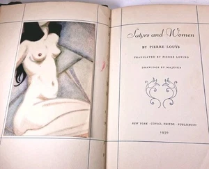 SATYRN UND FRAUEN PIERRE LOUYS MAJESKA 1930 Gedichte Erotik Illustrationen HC Buch - Bild 1 von 9