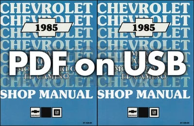 Chevrolet 1984-1985 manuales de taller PDF en USB coche y servicio de reparación El Camino Foto 1 de 4