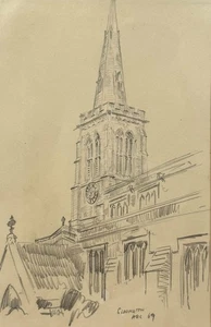 Ralph Hartley (British, 1926-1988) Church St Mary Magdalene Geddington 1969 a - Picture 1 of 7