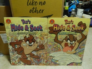 Libros de actividades Looney Tunes ~ Taz’s Hide & Seek (2000) tapa dura de 17"" x 12"" - Imagen 1 de 10
