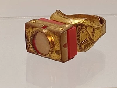 RARO 1949 Sky King Magni-Glow Anillo de Escritura Peter Pan Mantequilla de Maní Radio Premium Foto 1 de 4