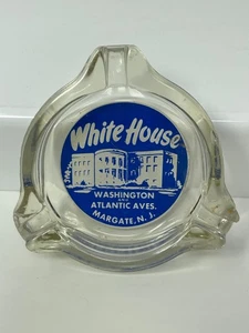 White House Hotel Margate N.J. Washington & Atlantic Aves. Vintage Ashtray - Picture 1 of 6
