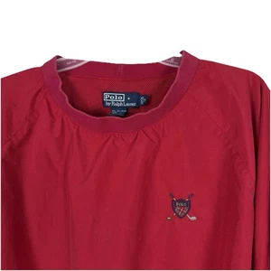 Chaqueta cortavientos Polo Ralph Lauren Pullover para hombre mediana roja forrada de malla de colección - Imagen 1 de 8