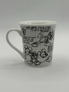 Walt Disney Topolino 90 anni quaderno schizzi ceramica tazza caffè nuova  - Foto 1 di 5
