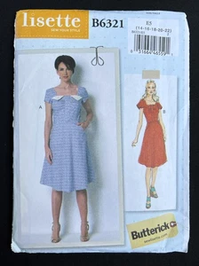 Butterick B6321 Misses Dress Retro Design by Lisette 2016 Pattern sz 14-22 Uncut - Bild 1 von 2