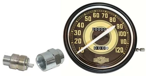 Harley WLA SPEEDOMETER with ADAPTER for 1941 - 1945 WW2 Military WLC XA EA UA - Picture 1 of 3