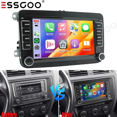 7" Car Stereo Radio GPS Android 14 Apple Carplay For VW Volkswagen Jetta Passat Foto 1 de 4