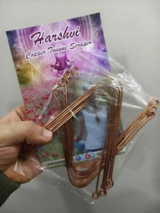 12 x Schwerer Qualität Reines Kupfer Zungenreiniger Schaber Mundhygiene - Bild 1 von 1