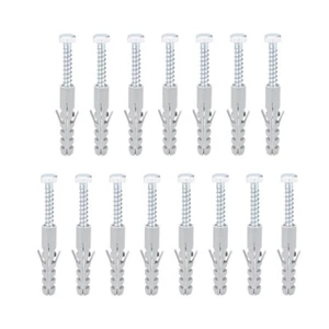 12x60mm Plástico Expansión Tubo con Hexagonales Tornillos Gris 15pz - Imagen 1 de 4