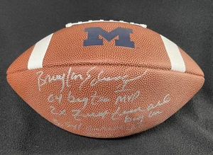 Braylon Edwards Signed & Inscribed Stats Michigan Wolverines Nike Football JSA - Picture 1 of 5