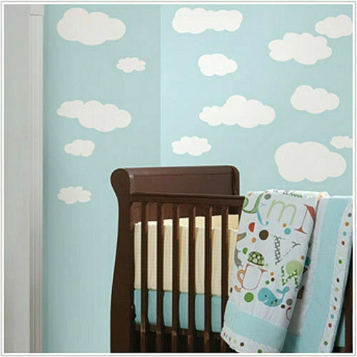 Nubes Blancas Pegatinas Pared 19 Calcomanías Grandes Guardería Decoración Habitación Infantil Bebé Cielo Foto 1 de 1