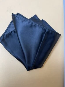 100% Polyester Handmade  9.5 BLACK pocket square Luxury Refine Quality - Picture 1 of 3