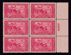 1924 Lexington Concord Sc 618 MNH XF Jumbo with OG plate block of 6 (8E - Picture 1 of 2