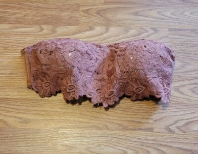 RUST colored Aerie Crochet padded bandeau,  M - Image 1 of 4
