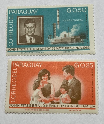 PARAGUAY ,  1965 , KENNEDY  SET OF 2 STAMPS  PERF , MNH Cover