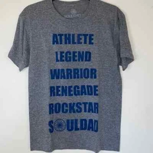 SoulCycle Men’s Athlete Legend Warrior Renegade Rockstar Souldad Gray T-Shirt, M - Picture 1 of 5