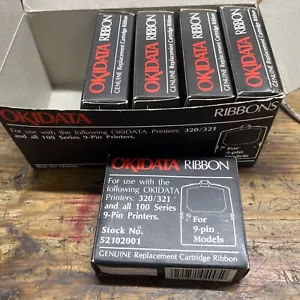 5 Okidata Microline 320-321 100 series Black Cartridge Ribbon 52102001 - Picture 1 of 3
