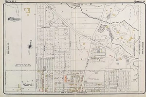 1910 CANADA EAST TORONTO DENTONIA PARK FARM VALLEY RD TO DANFORTH AV ATLAS MAP - Picture 1 of 2