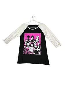 My Hero Academia Funimation Raglan Tee Shirt Top Black White Size M Girl - Picture 1 of 6