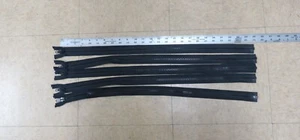 5 Stück Vintage 25" Trennung #5 schwarz geformte YKK-Reißverschlüsse plus zusätzliche Züge - Bild 1 von 3