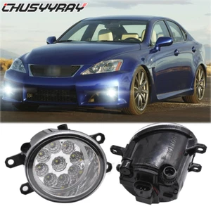 Pair 12V Fog Lights Driving Bumper Lamps Left&Right For LEXUS IS F 2008-2014 - Picture 1 of 9