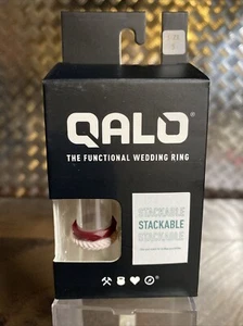 QALO Women's Stackable Silicone Wedding Rings SIZE 5 PINK & MAROON RED - Picture 1 of 4