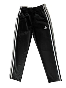Boys Adidas Athletic Pants, Black With White, Size 8 - Picture 1 of 5