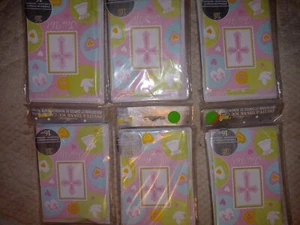6Pk Of 8 TOTAL Of 24 Pink Cross Religious Invites + Envelopes + Thank You cards - Picture 1 of 6