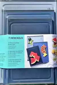 Henckels 3 Piece Blue & Gray Cutting Board Set - Blue - Picture 1 of 3