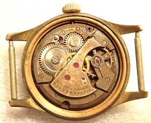 Delbana Wristwatch Movement 17J Vintage Men's Parts or Repair - Picture 1 of 2