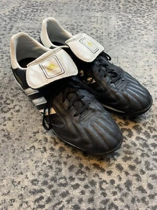Adidas Soccer Cleats Telstar Turf Shoes Black Leather Retro 462511 Mens US 13 - Picture 1 of 24