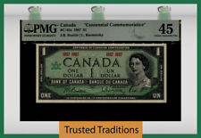 TT PK BC-45a 1967 CANADA $1 QUEEN ELIZABETH II PMG 45 CHOICE EXTREMELY FINE