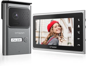 TMEZON Video Türsprechanlage 2 Draht, Türklingel mit Kamera und 7''Monitor,Gegen - Bild 1 von 9